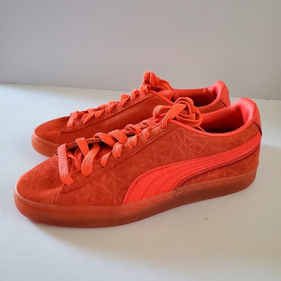 Puma Suede Triplex Mono Sneakers Shoe Red Women's Size 5.5 - Picture 3 of 10